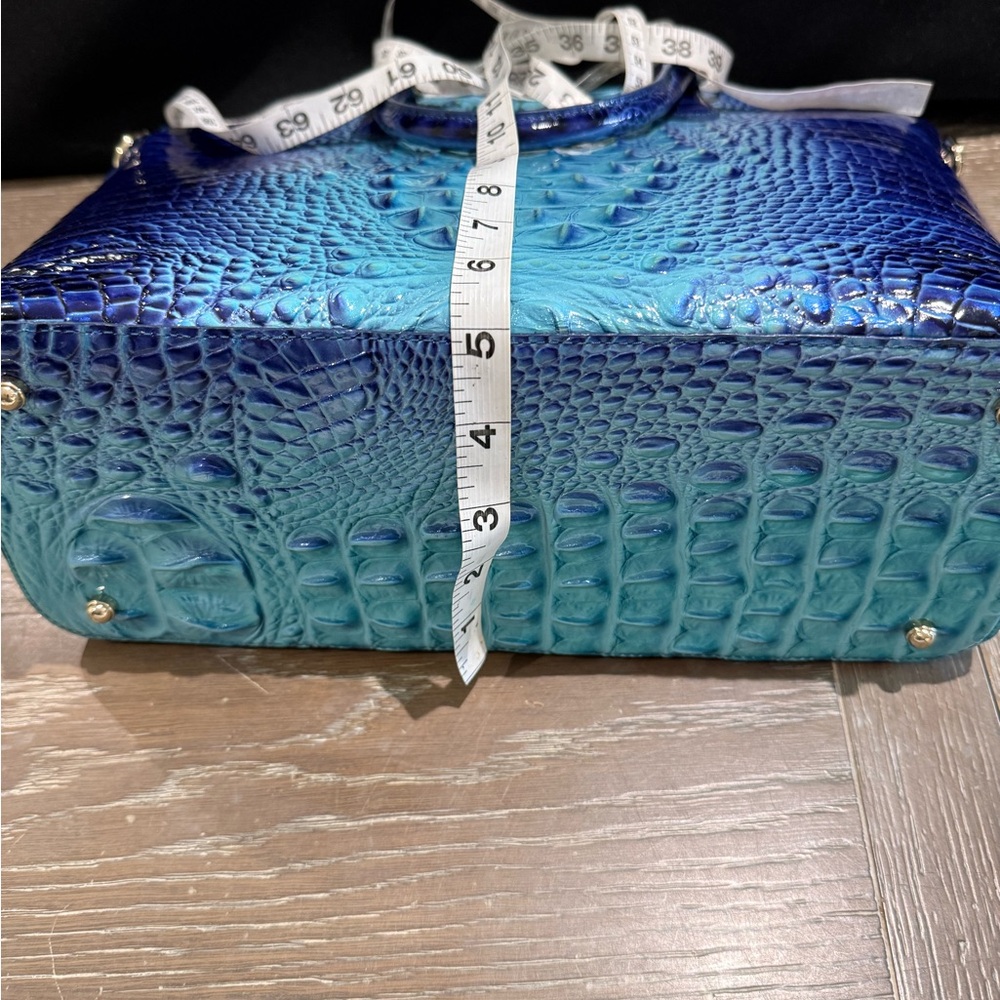 Brahmin Large Duxbury Satchel blue Ombré Melbourne Genuine Leather new! - Picture 5 of 12